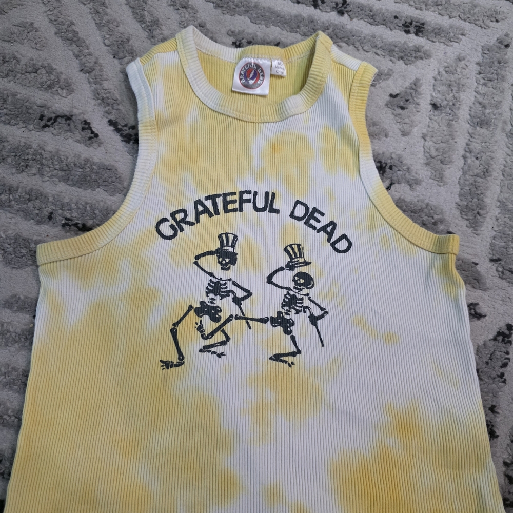 Grateful Dead Kids Yellow Tie-Dye Tank Top